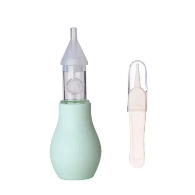 Baby Anti-Reflux Nasal Aspirator Set, Manual Squeeze Nose Cleaner & Booger Remover for Infants