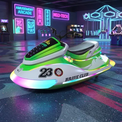 Dazzling Glow Motorboat Ride II Luxury Soft Cushion Seat Battery Powered Ride for Mall