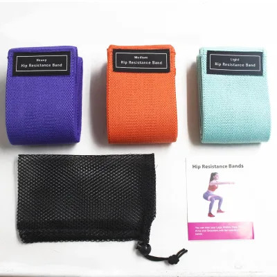 Heavy Duty Exercise Power Polyester Fabric High Elastic Waterproof Pull up Assist Long Hip Bands Custom Resistance Band
