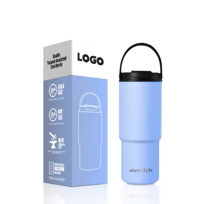 304 Pro-Grade Stainless Steel 2-in-1 Lid 8H Warm 12H Cold for Car Travel 750ml Tumbler Custom Pantone Logo