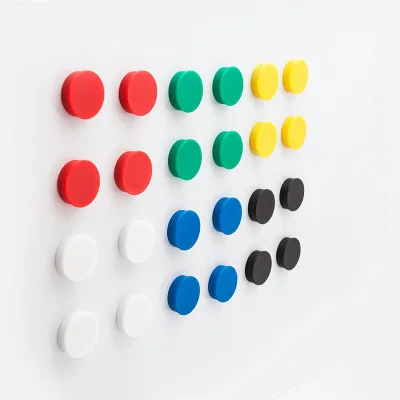 Promotional Round Souvenir Refrigerator Magnets Set White Board Magnetic Materials Fridge Magnet for School Office Supplies