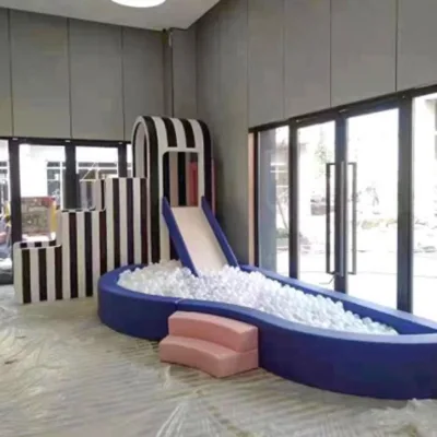 New Design Compact Space Saving Ball Pit with Curved Slide Ideal for Indoor Playroom