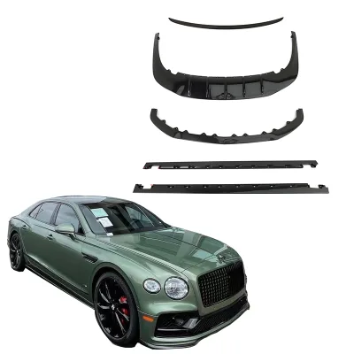 Flying Spur W12 to Small Carbon Body Kit Full Set Front Lip Rear Diffuser, Side Skirts Rear Wing for Flying Spur BODY KIT