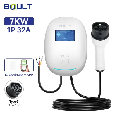 BOULT User-Friendly EV Charger 7-22KW Front Panel Touch Control Easy Power/Time Adjustment TYPE2 Interface 220-380V