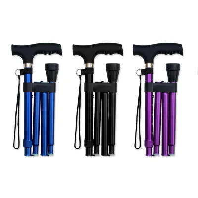 Bliss Medical Flexible Foldable Collapsible Adjustable Aluminum Rehabilitation Portable Walking Folding Cane