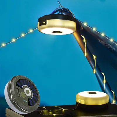 Retractable Camping String Lights with Lantern,LED Tent Lights,Waterproof Portable Storage Reel Lights for Outdoor Party Camping