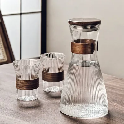 Glass Water Drinking Pitcher Home Use Kettle Tea Pot Glass Water Jug Without Handle for Boiling Cold Drinking Glass Pitcher