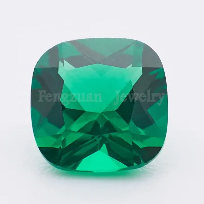 Hot Hayley 5A Cushion Cz Stone 3x3mm 6X6mm 12x12mm Green Nano Loose Cubic Zirconia Gems Princess Cut Color Play/Fire for Jewelry