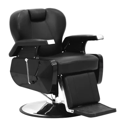 Modern Classic Compact Salon Furniture Black Brown Man Barber Shop Chair