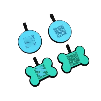 Hot Sale Double-Sided Silicone Pet ID Tag Bone Shape Anti-Loss Necklace for Dogs Cats Personalized Collars Colorful Decoration