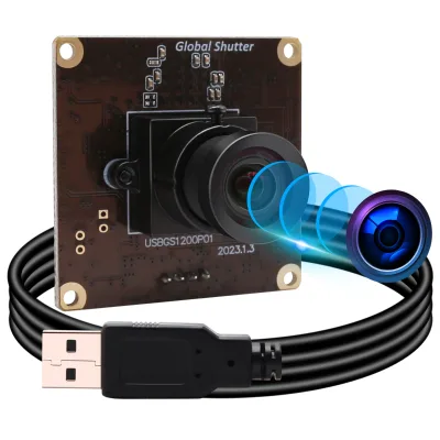 ELP 1200P 90fps USB Global Shutter Webcam No Distortion Camera Module for Gaming/Live/Conference,Plug & Play on PC/Mac/Linux