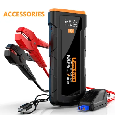 Super High Capacity 4000A Car Emergency Power Supply Jumper Starter Kit 12V Battery Mobile Charging Bank Battery