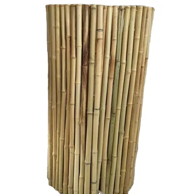 100% Eco-friendly Moso Bamboo Panel Fence Natural Outdoor Wall Guardrail for Courtyard Decoration Pole Pattern
