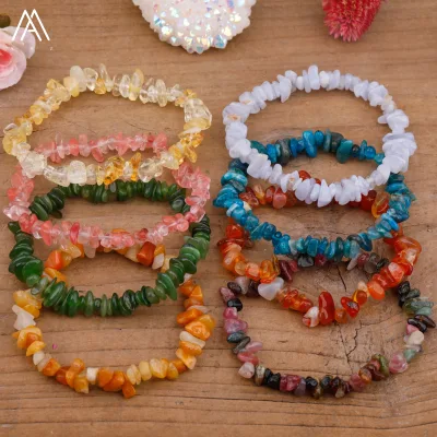 Chip Beads Bracelet , Healing Crystal Stretchy Bracelets Trendy Jewelry , Friendship Gifts