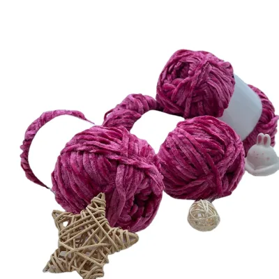 Customizable chunky shinny chenille yarn for yarn manufactures fluffy for crochet knit for beginners