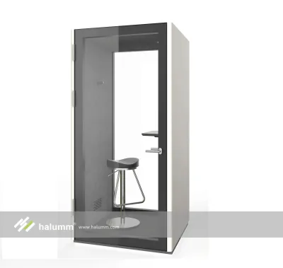 Modern Half Hour Installation Soundproof Metal Telephone Booth for Hotels & Hospitals Privacy Meeting Booth