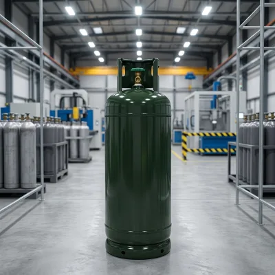 Industry Steel Cylinder 50kg Double Valve Composite LPG Cylinder Kitchen Restaurant Cooking Commercial Propane Butane Gas Tank