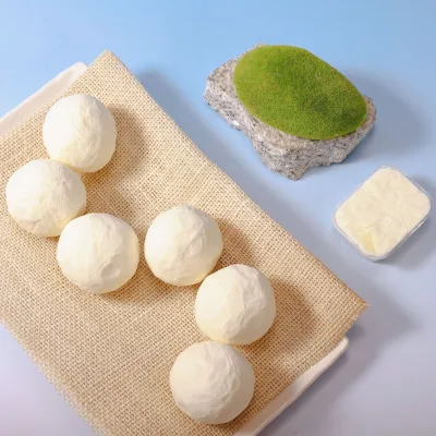 High-End Handmade Herbal Soap Cold-Processed Grinding Soap Ball with Bird's Nest & Goat Milk Pearl Solid Bar Wholesale
