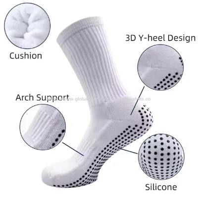 FaFree Design High Quality Anti-Slip Grip Socks Custom Logo Crew Sports Silicone Bottom Football Summer Thin Non-Slip Soccer Socks