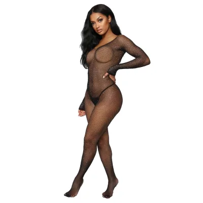 2021 New Transparent Women Sexy Hot Hollow Breathable Large Size Bodystocking for Women and Girl