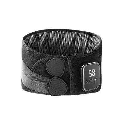 Electric Rechargeable Heating Massage Belt Adjustable Temperature Vibration Wrap for Waist & Abdomen Muscle Relaxation