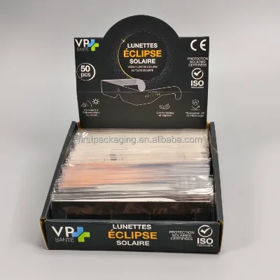 Solar eclipse Glasses 10 Pack - Solar Filters Glasses with Solar Safe Filter Technology Display Box 50pcs Packing