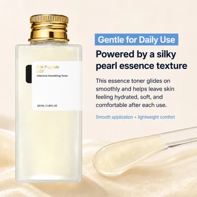 Silk Peptide EGF Facial Toner with Copper Peptides for Sensitive Skin Moisture & Smoothing Care for Fine Lines Firming