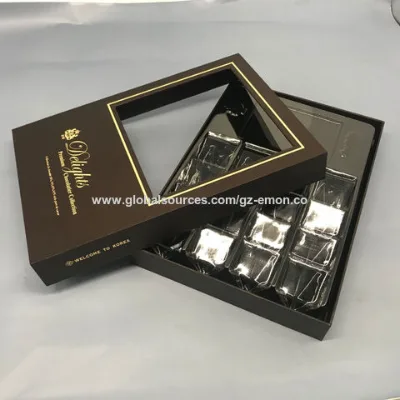 Recycled paper box for chocolate, luxury gift box for food , Chocolate box , candy packaging