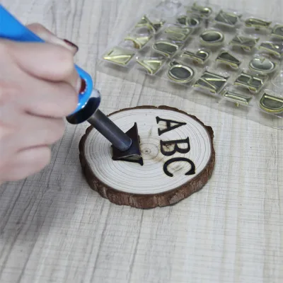 26pcs Wood burner Wire Tip Letters Wood Burning Pyrography Personalized Tool Pen Tips Alphabet Hot Stamp Set for Carving Craft