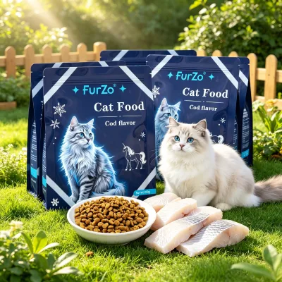 Factory Supply Cod Flavor Dry Cat Food All Age Dry Kibble Skin & Coat Care Private Label OEM Wholesale