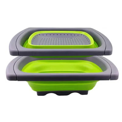 Collapsible Strainer Colander Over the Sink Strainer Collapsible Strainer With Extendable Handles