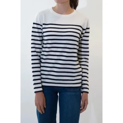 100% cashmere stripe sweater