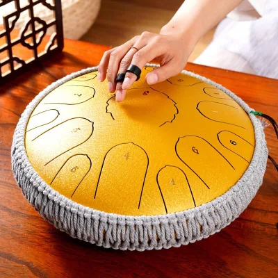 Incorporated 6/8/10/12/13/14 Inch Steel Tongue Drum Full Worry Percussion Instrumental Handplate Colored Empty Worry Drum Tongue