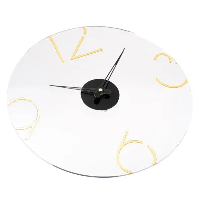 Acrylic Resin Quartz Analog Needle Wall Clock Contemporary Antique Design 30mm Thick Plate Two-Piece Combination Living Room