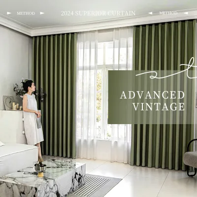 IKSUN American Style Cheap Window Blackout Jacquard Design Curtains for Living Room Valance Curtain Drape
