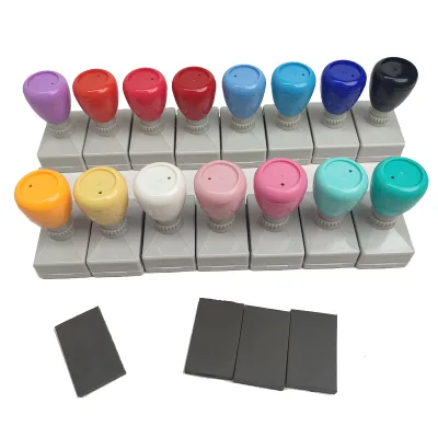 HA 32*52mm Pre Inked Flash Name Teacher Stamps Pastel Rectangle Flash Stamps