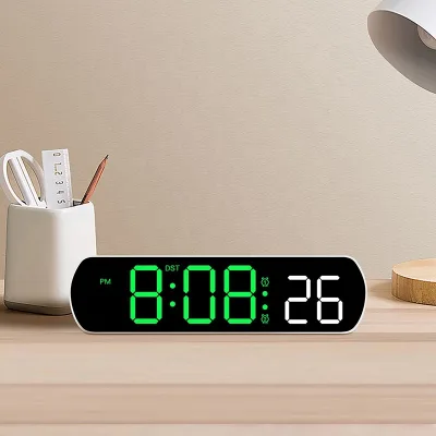 Multi-functional New Custom Electric Timer Count up Count Down Digital Color Alarm Snooze Voice Control Table LED Alarm Clock