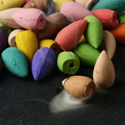 70 PCS Backflow Incense Cones Waterfall Incense Jasmine Incense Osmanthus Lavender Green Tea Rose Sandalwood Mixed Natural Stick