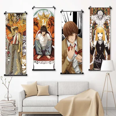16 Styles Customizable Picture Wall Death Note Ryuk Light Yagami MisaMisa Hangable Wallscroll Flag Posters Anime Wall Scroll