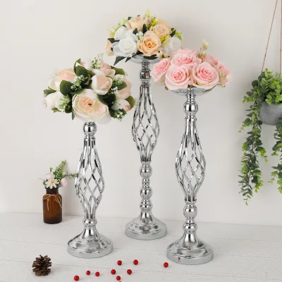 Cross border table candlestick decoration gold wrought iron vase twist road lead table wedding flower instrument wedding props