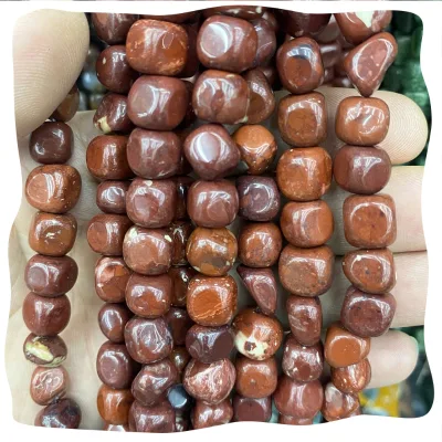 Factory Direct Sale New Arrivals Irregular Shape Crystal Quartz Beads Amazonite Red jasper Sandstone Beads for Jewelry Making