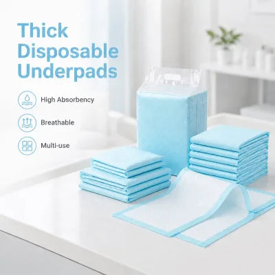 Medical Postpartum Underpads 5-Ply Non-Woven Discreet Single-Use for Hospital Home Recovery Customizable Sizes/Colors