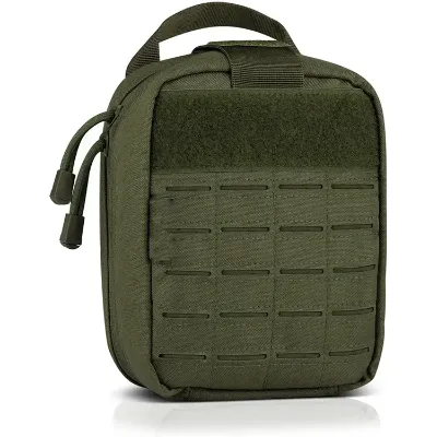 Tactical MOLLE IFAK Pouch - Waterproof Rip-Away Emergency First Aid Kit Pouch for Outdoor, Hiking | Durable Nylon
