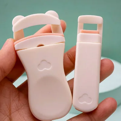 Portable Wide Angle Pink White Professional Silicone Beauty Mini Partial Comb Eyelash Curler Set