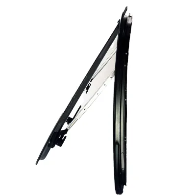 Push-open RV Window 1000*500mm Acrylic Side Window Outward Opening Caravan Window with Inner Frame Screen and Pleated Blind