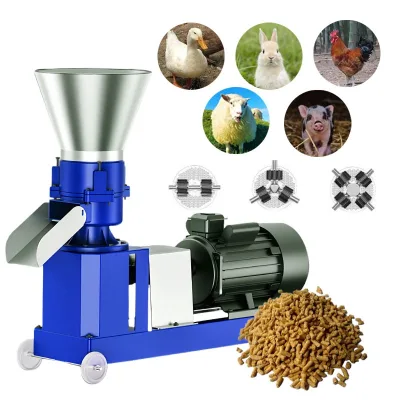 QuanHeng New High Productivity 300kg/h Feed Processing Mill Grain Grinder Animal Used Pellet Making Machine Livestock Feed Cast