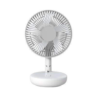 OEM USB Rechargeable Desktop Fan Mini Electric Air Cooling Fan with Adjustable Auto-Shaking Head for Outdoor Car RV Hotel Use