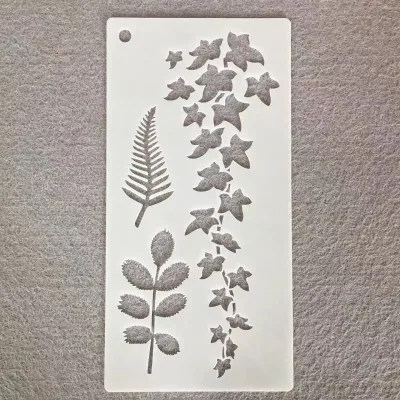 Portable Punch-hole Drawing Stencils Custom Plant Silhouette Painting Molds for Scrapbook Art Creation