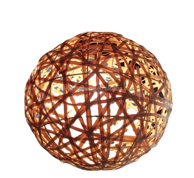Woven Rattan Lamp Shade in Four-Layer Shades for Pendant Lamps Ceilling Lights