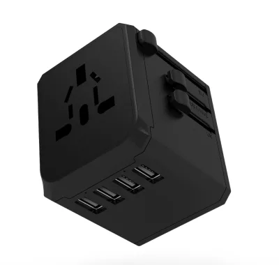 Jumon Global Travel Adapter with 3 USB Ports & 1 Type-C All-in-One Laptop Charger for US/UK/AU/EU